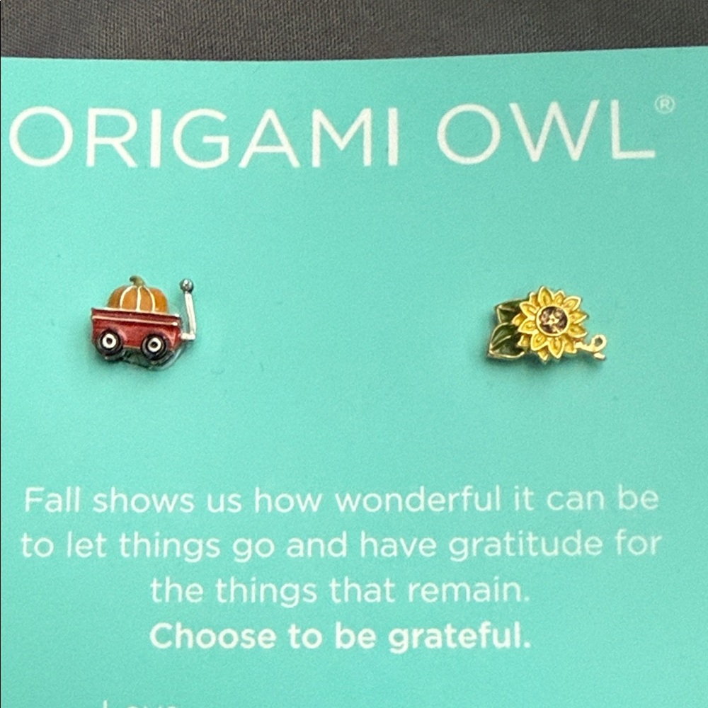 Origami Owl White Pearl Azore and Silver Bracelets Clara Club Stud Earrings - Picture 7 of 7